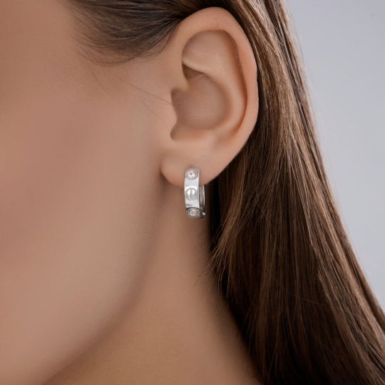 Серьги из серебра с эмалью