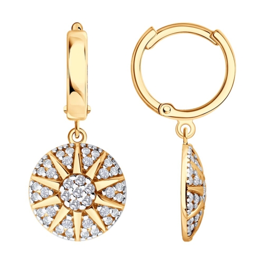 Серьги из серебра с миксом камней