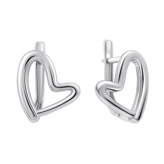 Серьги из серебра с фианитами