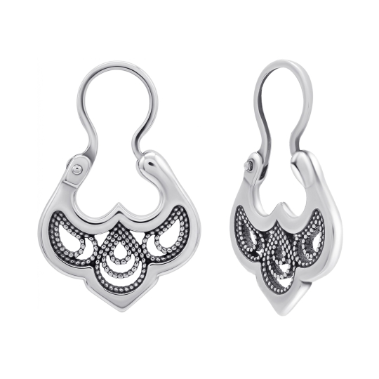 Серьги из серебра с чернением