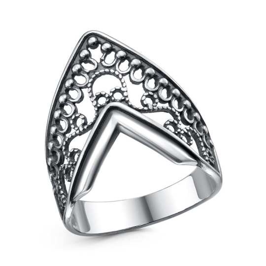 Серьги из серебра с чернением 