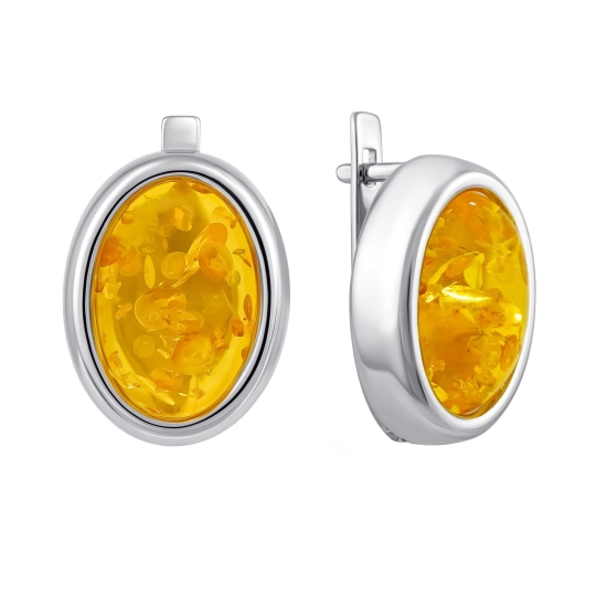 Серьги из серебра с фианитами