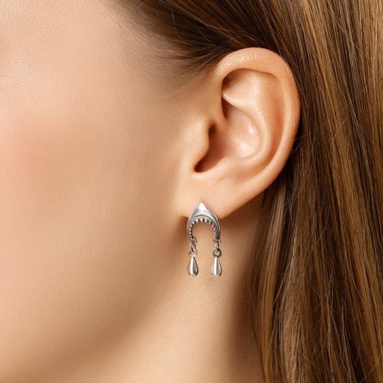 Серьги из серебра с жемчугом