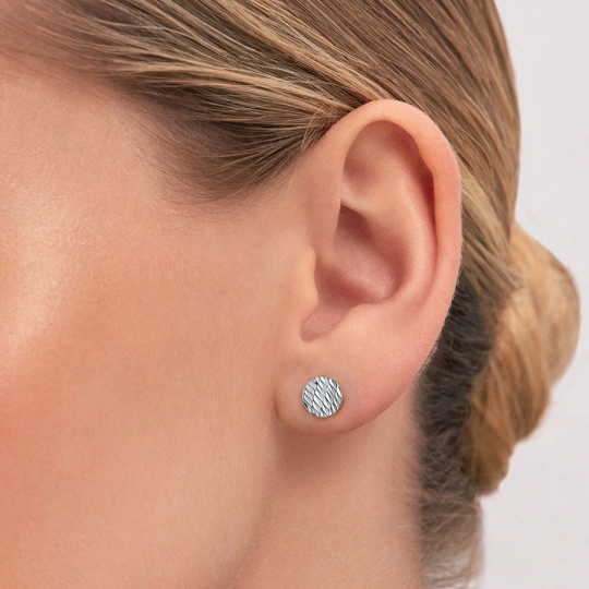 Серьги из серебра с фианитами