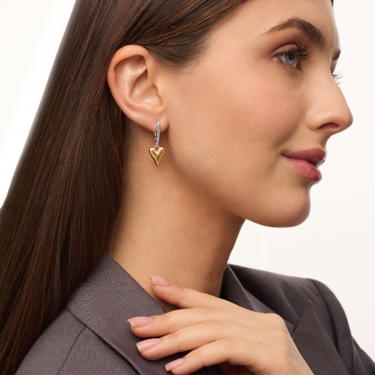Серьги из серебра с фианитами