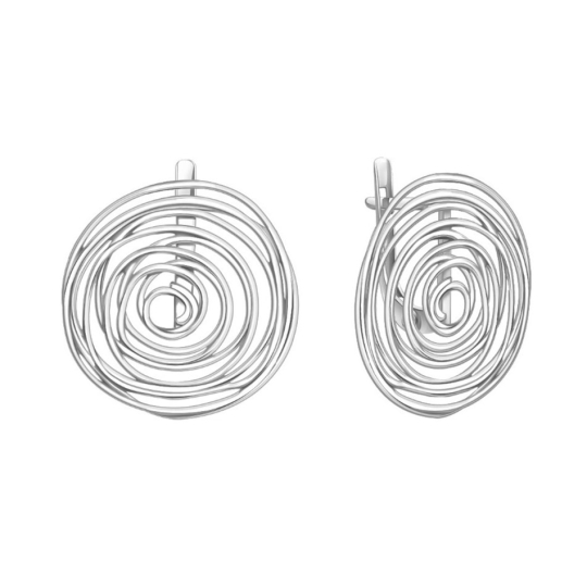 Серьги из серебра с эмалью