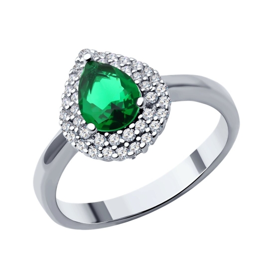 Серьги из серебра с фианитами