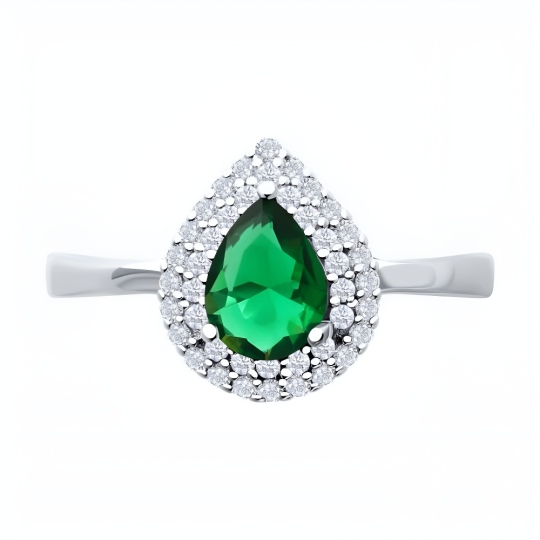 Серьги из серебра с фианитами