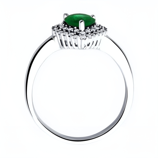Серьги из серебра с фианитами