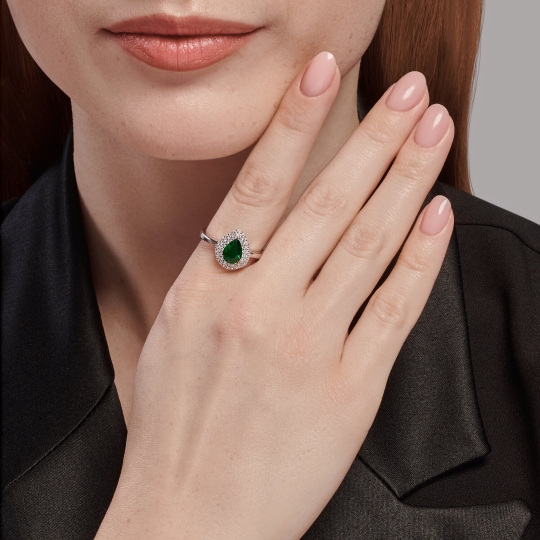 Серьги из серебра с фианитами