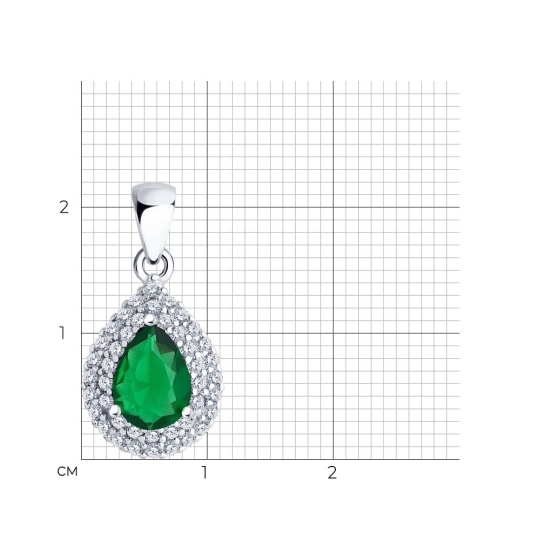 Серьги из серебра с фианитами