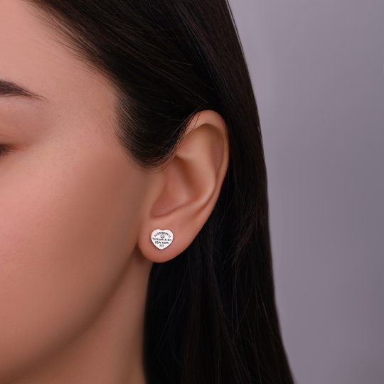 Серьги из серебра с фианитами