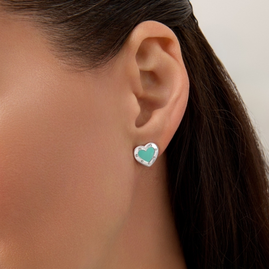Серьги из серебра с фианитами