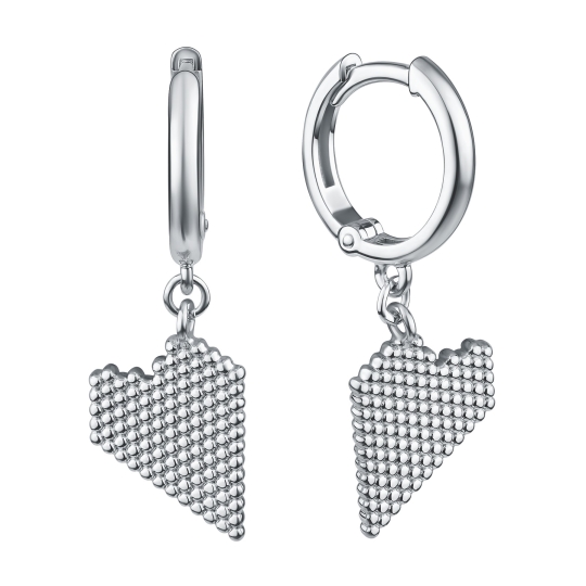 Серьги из серебра с гранатами