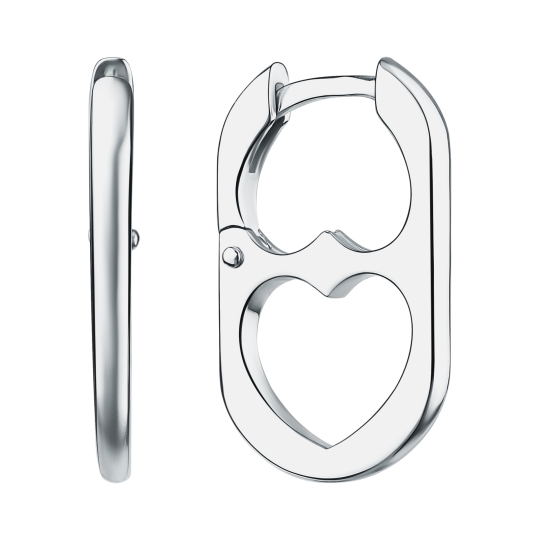Серьги из серебра с фианитом
