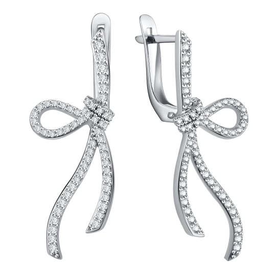 Серьги-кольца из серебра