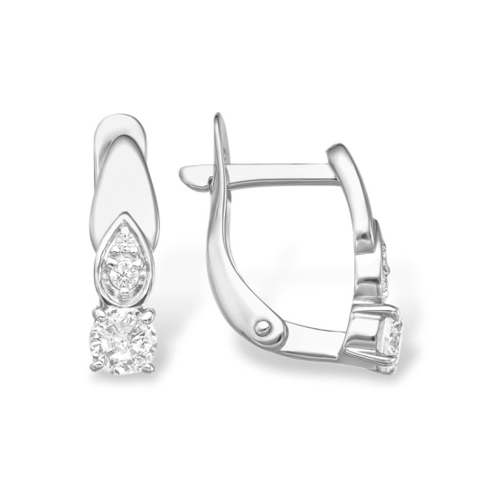 Серьги из серебра с гранатами