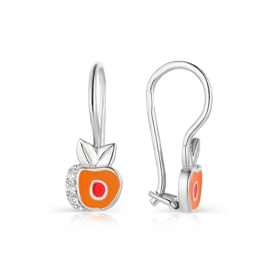 Серьги из серебра с фианитами