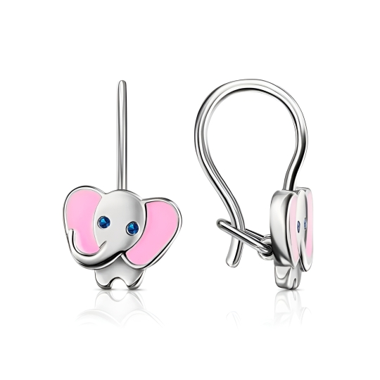 Серьги из серебра с ювелирными кристаллами