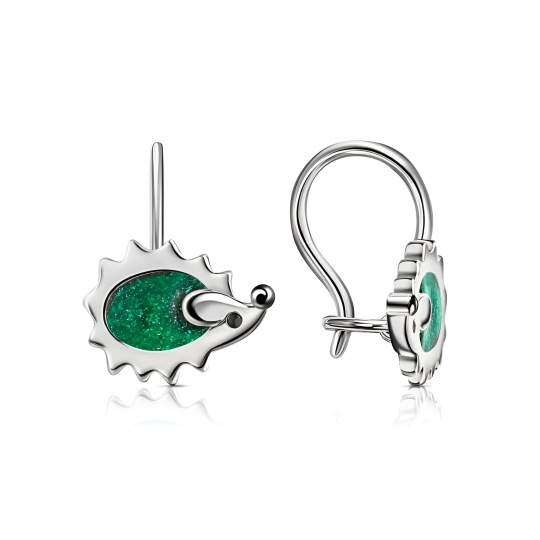 Серьги из серебра с ониксами