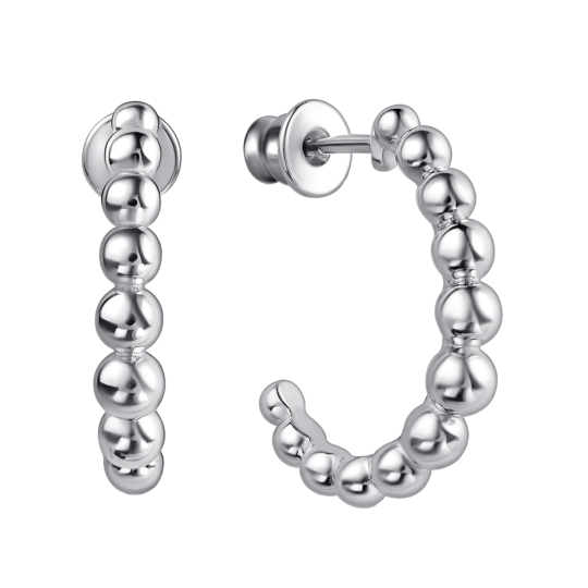 Серьги из серебра с фианитами