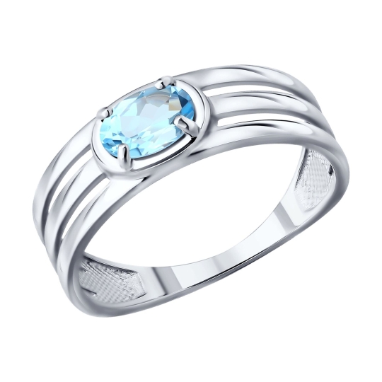 Серьги из серебра с топазами