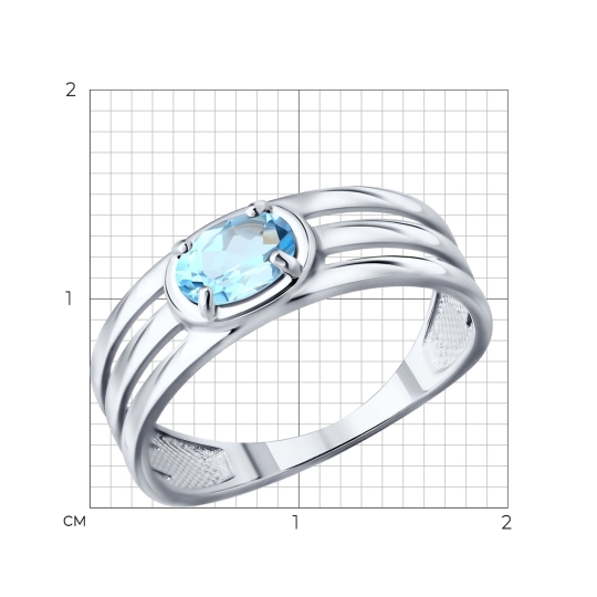 Серьги из серебра с топазами