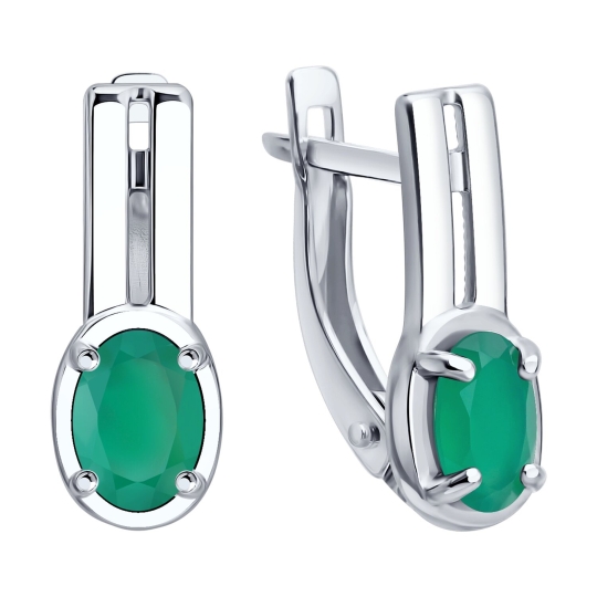 Серьги из серебра с топазами