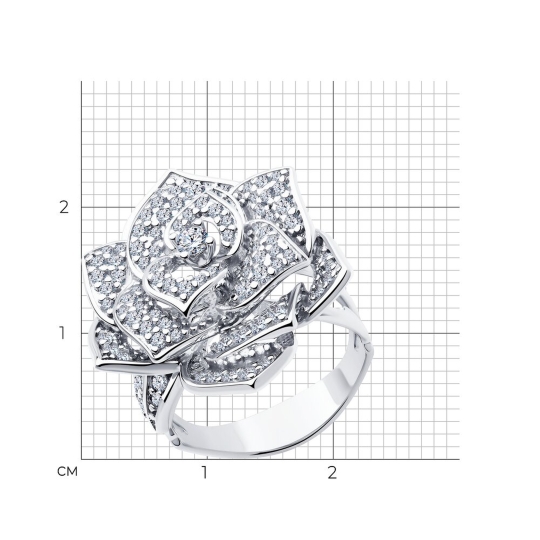 Серьги из серебра с фианитами