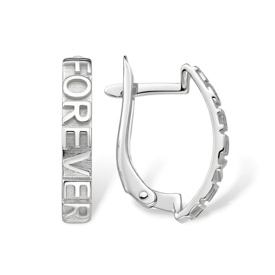 Серьги из серебра с фианитами