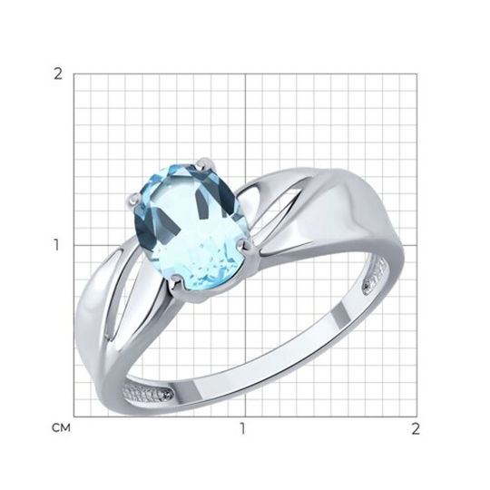 Серьги из серебра с топазами