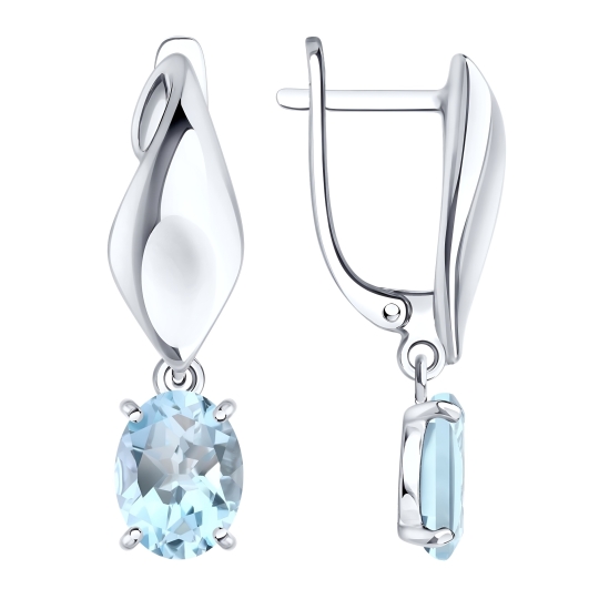 Серьги из серебра с бриллиантами