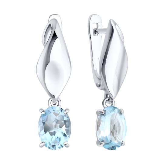 Серьги из серебра с бриллиантами