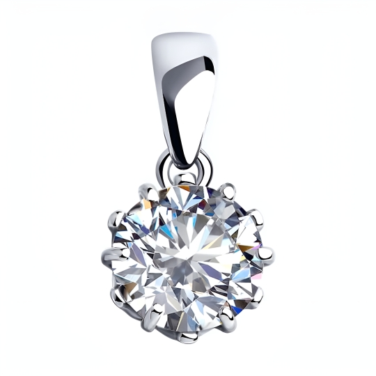 Серьги из серебра с фианитами
