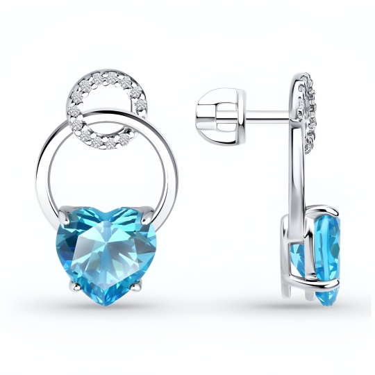 Серьга-кафф из серебра
