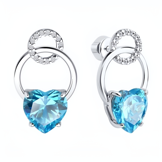 Серьга-кафф из серебра