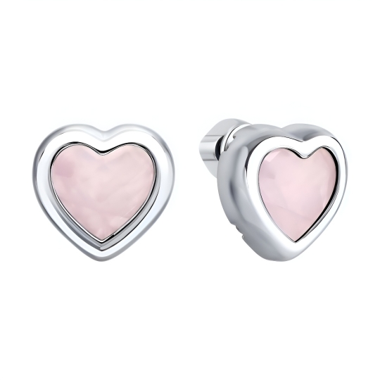 Серьги из серебра с фианитами