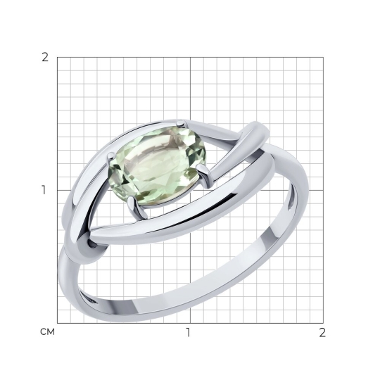 Серьги из серебра с празиолитами