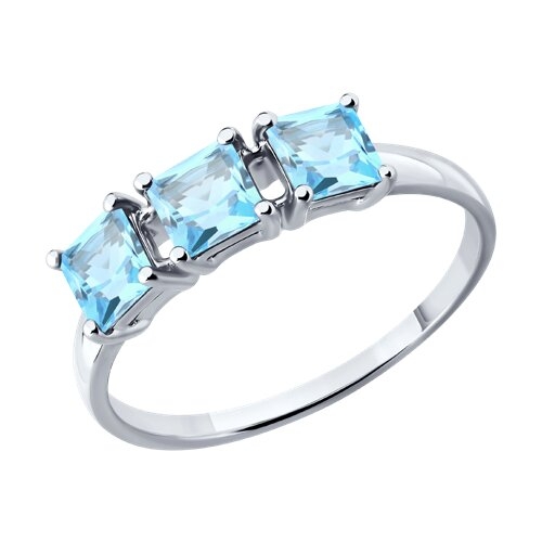 Серьги из серебра с топазами