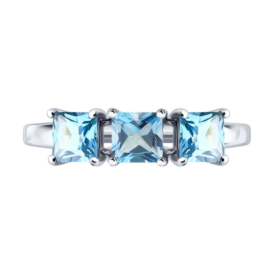Серьги из серебра с топазами