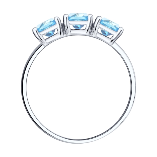 Серьги из серебра с топазами