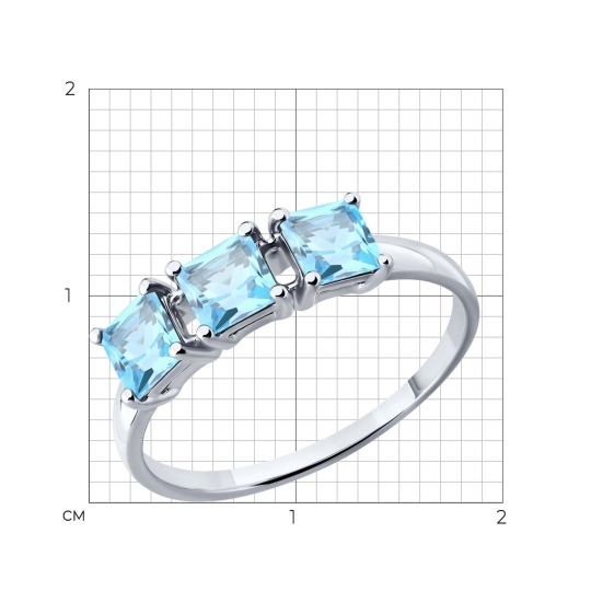 Серьги из серебра с топазами