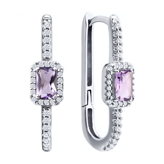 Серьги из серебра с позолотой