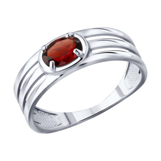 Серьги из серебра с гранатами