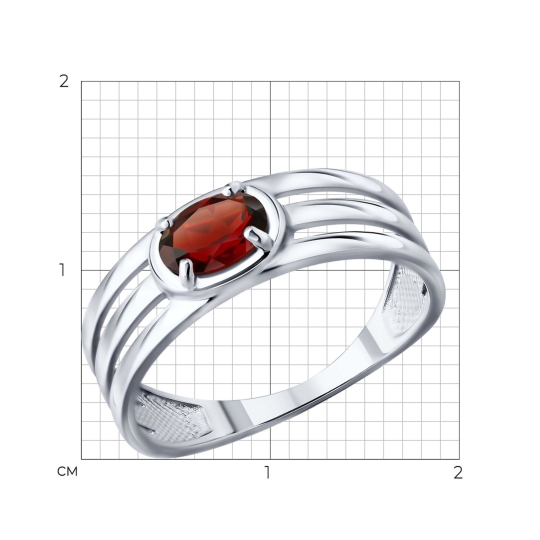 Серьги из серебра с гранатами