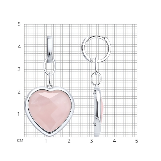 Серьги из серебра с аметистами
