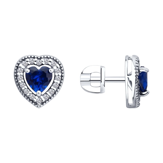 Серьги из серебра с аметистами
