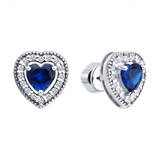Серьги из серебра с аметистами