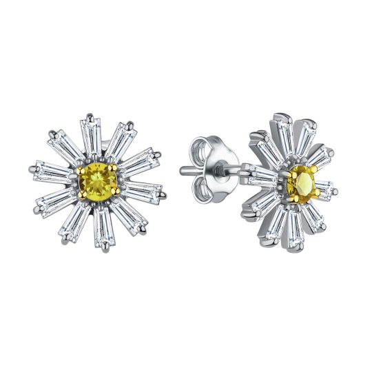 Серьги из серебра с агатами