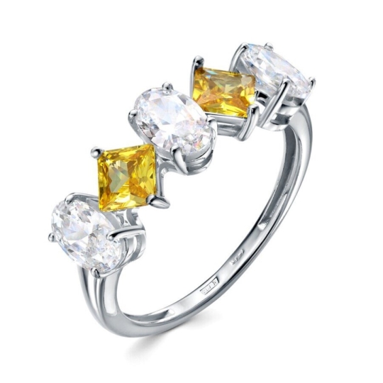 Серьги из серебра с фианитами